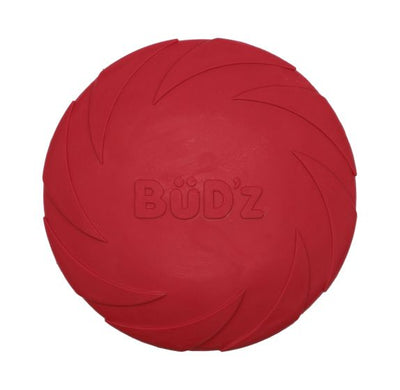Bud'Z Rubber Dog Toy - Frisbee, Red Dog 9in (NEW)