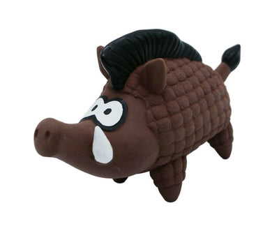 Bud'Z Latex Dog Toy With Squeaker - Warthog Dog 6in