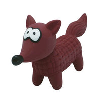 Bud'Z Latex Dog Toy With Squeaker - Red Fox Dog 8in