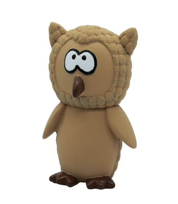 Bud'Z Latex Dog Toy With Squeaker - Owl Dog 5in