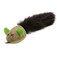 Bud'Z Cat Toy With Catnip Tube Mouse With Silky Tail, Cork Cat 10"