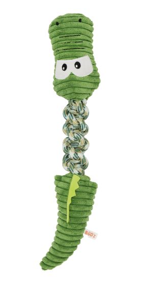 Bud'Z Plush Toy With Rope Bayou Crocodile Dog 17"