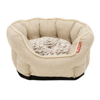 Bud'Z Round Deluxe Cuddler Small Cream Dog Cat 17.5"x15.5"