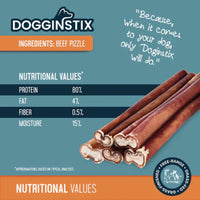 DOGGINSTIX Bully Sticks Cane Natural Dog Chews & Treats