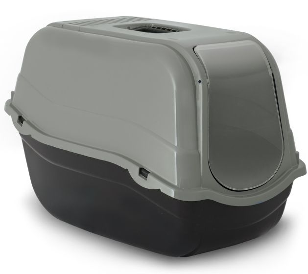 Bergamo Romeo Litter Pan With Top Green Cat 57x39x41cm