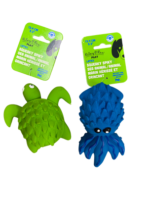 Riley & Rex Latex Squeaky Spikey Sea Animal Turtle/Octopus (NEW)