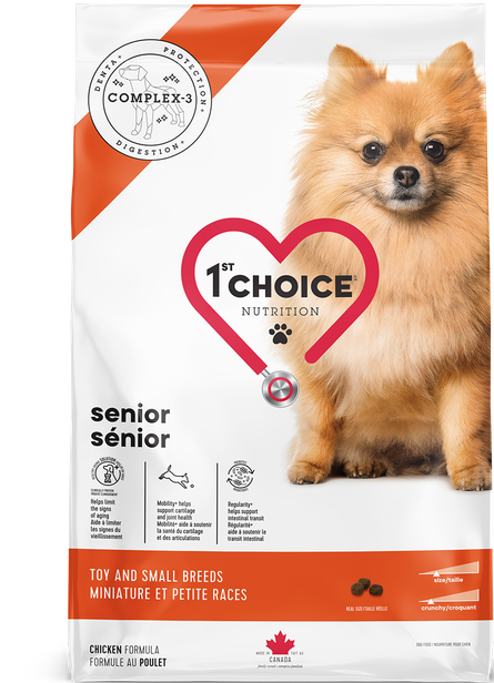 1st Choice Nutrition Dog Mature-Less Active Toy and Small Breed Senior Chicken Formula