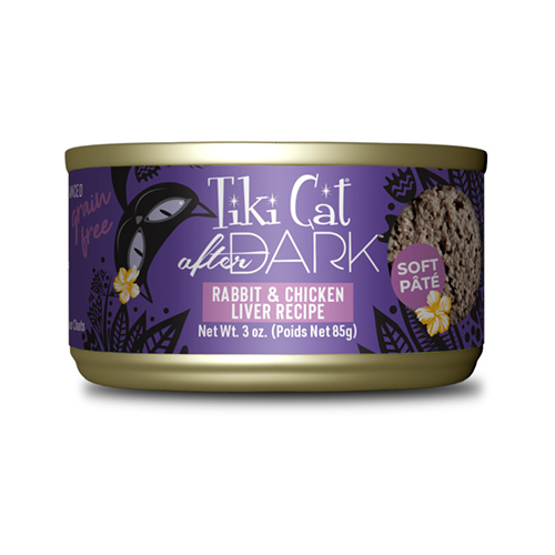 Tiki Cat® After Dark™ Pâté Rabbit & Chicken Liver Recipe Wet Cat Food 3 oz (NEW)