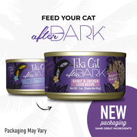 Tiki Cat® After Dark™ Pâté Rabbit & Chicken Liver Recipe Wet Cat Food 3 oz (NEW)