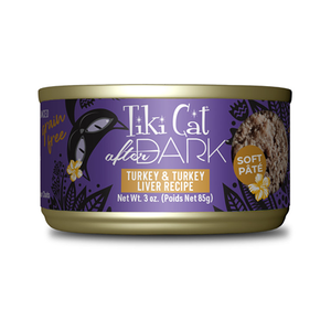 Tiki Cat® After Dark™ Pâté Turkey & Turkey Liver Recipe Wet Cat Food 3.oz (NEW)