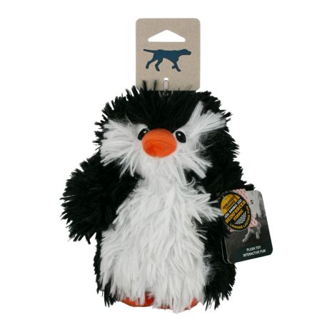 Tall Tails Real Feel Fluffy Penquin Squeaker 8"