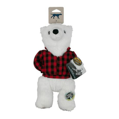 Tall Tails Plush Polar Bear with Plaid Jacket 12