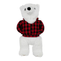 Tall Tails Plush Polar Bear with Plaid Jacket 12"