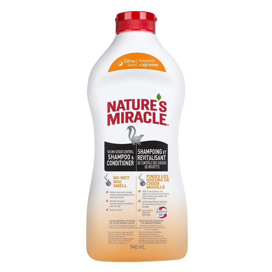 Spectrum Nature's Miracle Skunk Odor Shampoo Citrus Scent 32oz (NEW)