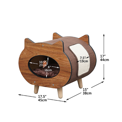 PetPals Group© KITTY TUNNEL HOUSE Cat Shaped Bed