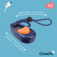 Company of Animals® Coachi® Multi-Clicker Navy with Coral Button