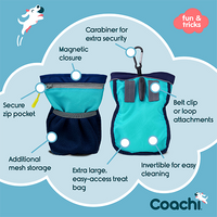 Company of Animals® Coachi® Pro Train & Treat Bag Navy & Light Blue