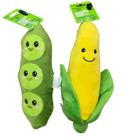 Riley & Rex Plush Pea Pods/Corn with Bottle Cruncher (NEW)