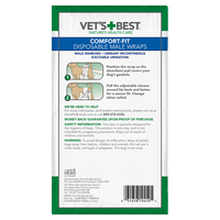 Vet's Best Comfort Fit Disposable Male Wraps Medium Dog 12pk
