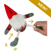 Tall Tails Plush Gnome Pull - Rope Tug Dog Toy 13"