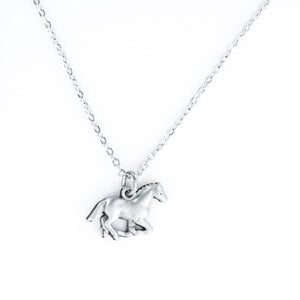 Chelsea Horse Galloping Pewter Necklace (NEW)