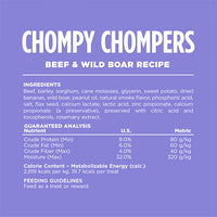 NutriSource® Beef & Wild Boar Chompy Chompers 6oz Dog Treat SALE