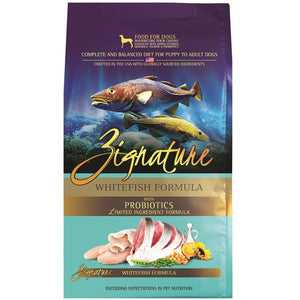 Zignature Limited Ingredient Grain Free Whitefish Dog Food (NEW)