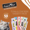 Fussie Cat Tuna & Chicken Puree Variety Pack 10 Flavors 50 Count Tub