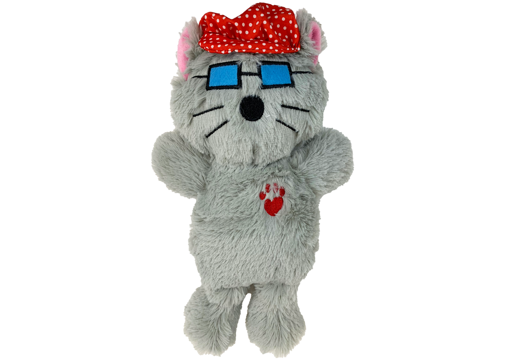 Multipet® Bowzer and Meowzer Kittywimpus Small Plush Dog Toy