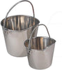 Stainless Steel Flat Sided Pails Durable for Fences, Cages, Crates, or Kennels 2-Quart