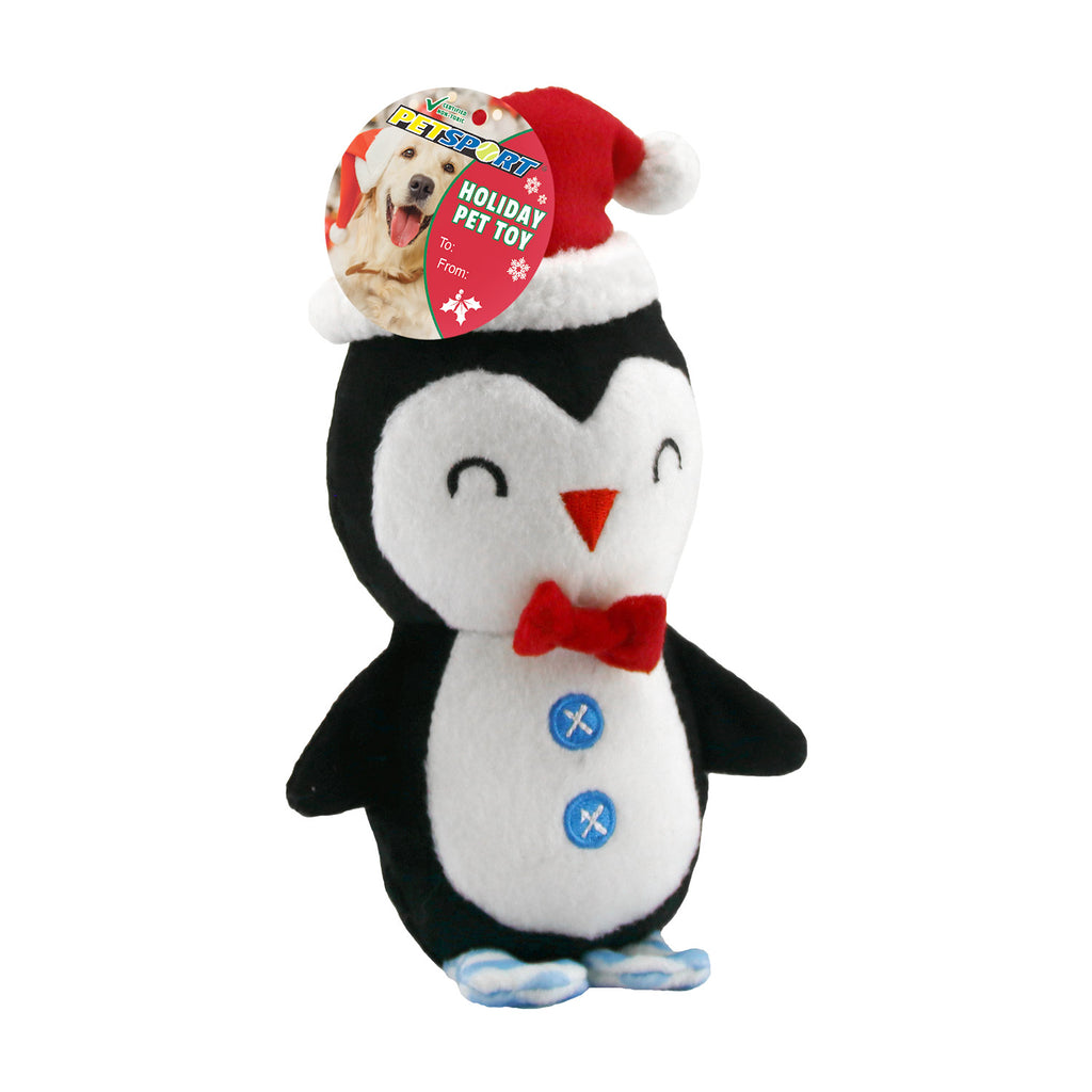 PetSport Holiday Plush - Penguin w/Hat - 8 in SALE