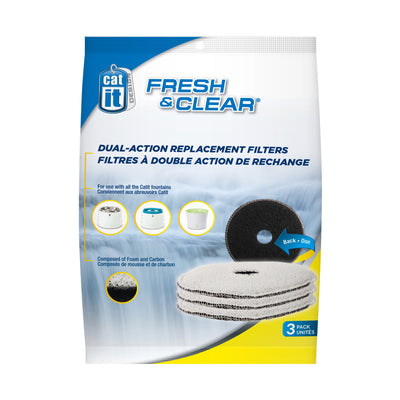 Catit Design Fresh & Clear Foam/Carbon Filters - 3-pack