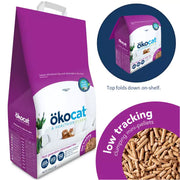 Okocat Natural Wood Litter, Low Tracking