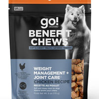 Go Benefit Chews Weight Management + Joint Care Soft and Chewy Treats Chicken Recipe Dog 170g (6 oz) NEW SALE