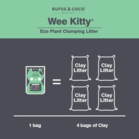 Rufus & Coco® Wee Kitty® Eco Plant Flushable Cat Litter