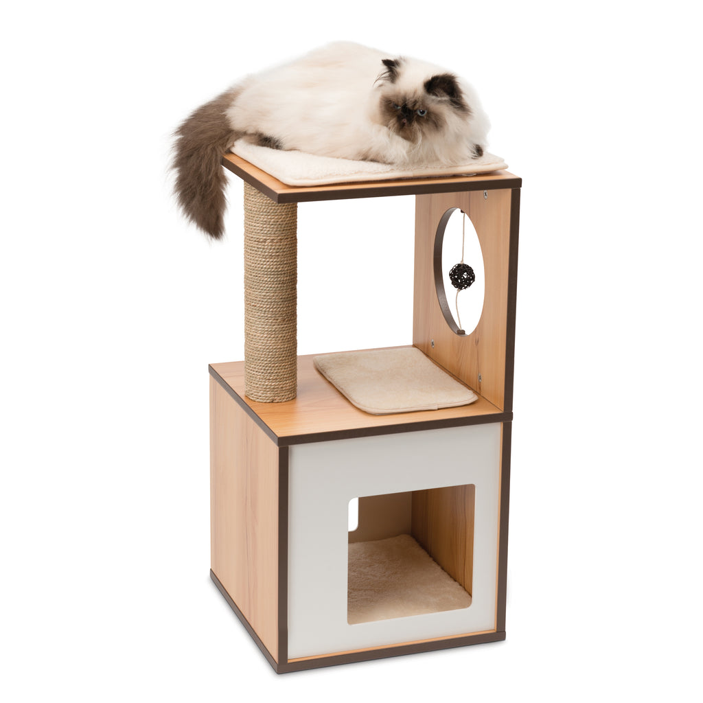 Catit Vesper V-Box - Walnut - Small - 37 x 37 x 72.5 cm (SALE 25% OFF)