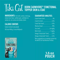 Tiki Cat® Born Carnivore™ Skin & Coat Salmon Recipe in Broth Functions Meal Topper for Cats 1.5 oz