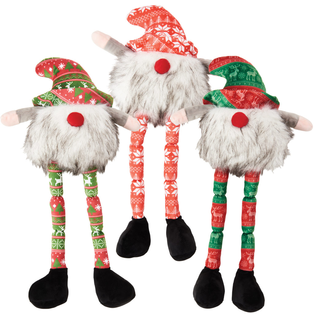 Spot® Holiday Gnomes Long Leg 21" Assorted Dog Toy