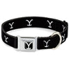 Buckle Dog Collar - Paramount Licensed Yellowstone "Y Logo" (NEW)