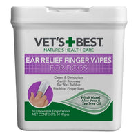 Vets Best, Ear Relief Finger Wipes For Dogs 50ct