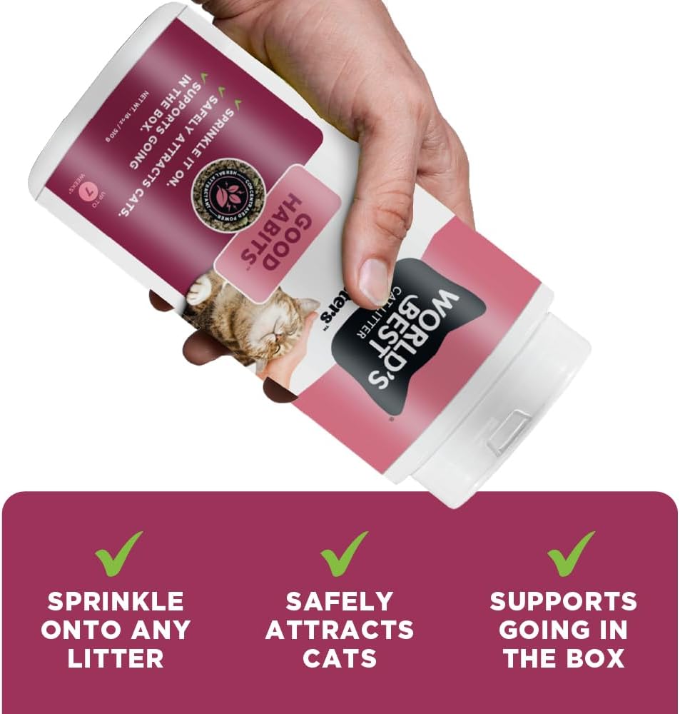 World's Best Cat Litter Boosters - Good Habits Canister 18 oz