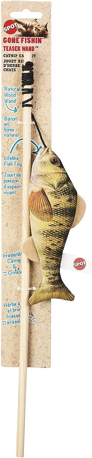 Spot® Gone Fishin' Teaser Wand Assorted Cat Toy