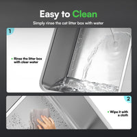 ALL FOR PAWS Go Fresh Enclosed Stainless Steel Litter Box - Grey