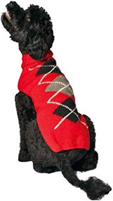 Chilly Dog - Red Classic Argyle xsmall SALE