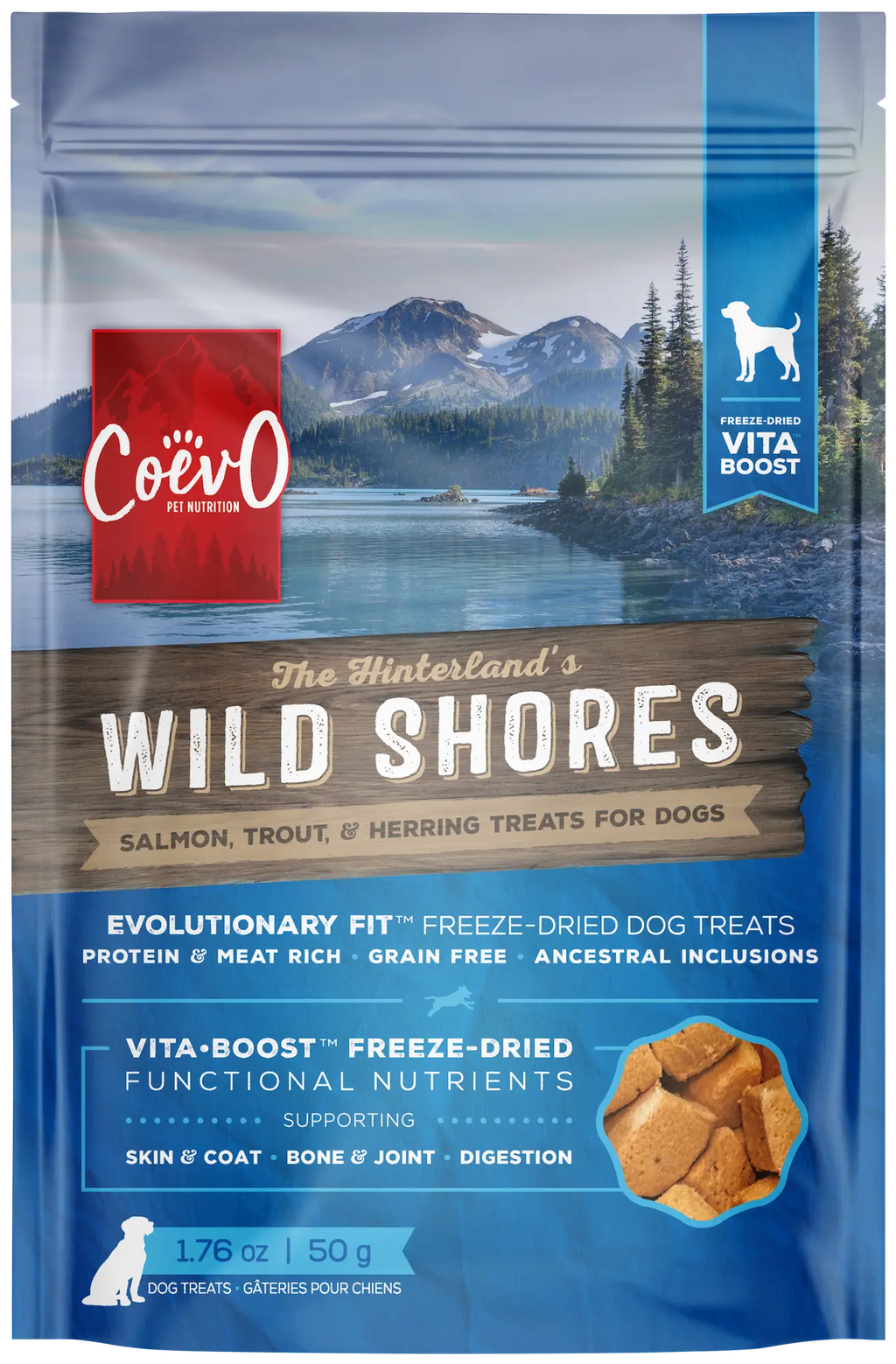 CoevO™ The Hinterlands Wild Shores Vita•Boost™ Salmon, Trout & Herring Treats for Dogs 1.76oz