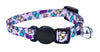 Li'l Pals Adjustable Breakaway Kitten Collar Purple Butterfl Cat 1pc 5/16x6-8in
