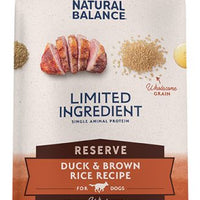 Natural Balance Duck and Brown Rice LID Dog 22 lbs SALE