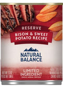Natural Balance Lid Grain Free Bison And Sweet Potato Dog 13oz