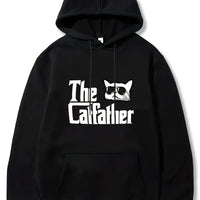 Hoodie "The Cat Father" Sweater Men's Black (NEW)