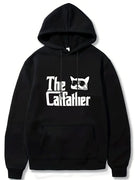 Hoodie "The Cat Father" Sweater Men's Black (NEW)